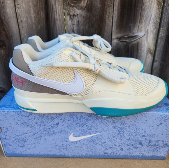 Nike JA 1 Shoes "Vacation" Coconut Milk Black Khaki  Men's Sizes 10 - Picture 5 of 7